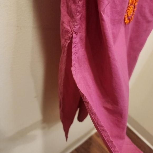 KAY CELINE  Pink 100% Cotton sleeves tunic Top size Small - Picture 7 of 14